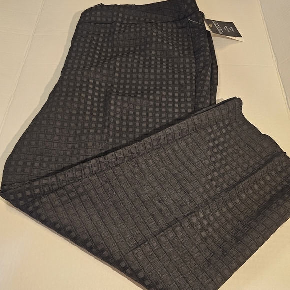NWT Zac & Rachel Black Checked Pull on Pant Size 24 W - Picture 1 of 10